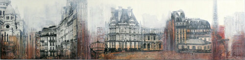 Quartiers parisiens by Renée De Gagné, Painting for Sale on Select
