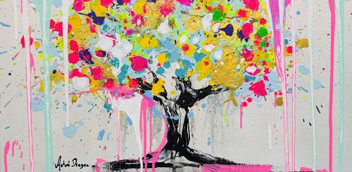 Eternal Glow: The Tree of Life by Antoni Dragan, Painting for Sale on Select