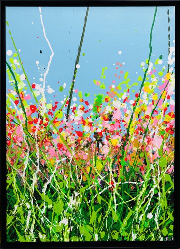 Bees love flowers 🐝 by Antoni Dragan, Painting for Sale on Select