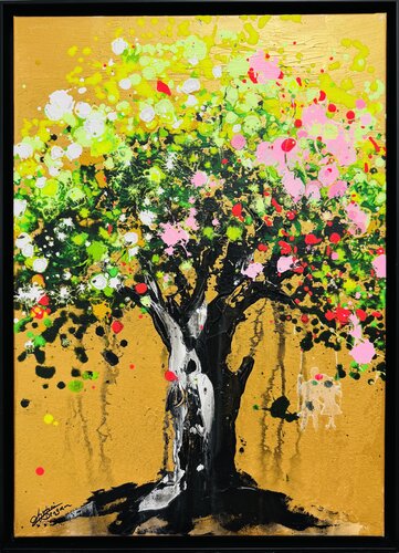 Gold Tree by Antoni Dragan, Painting for Sale on Select