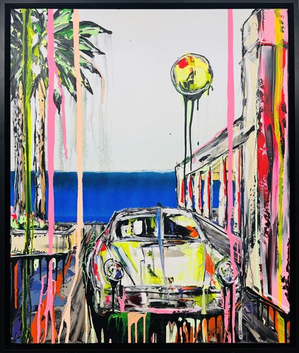 Coastal Porsche Dream by Antoni Dragan, Painting for Sale on Select
