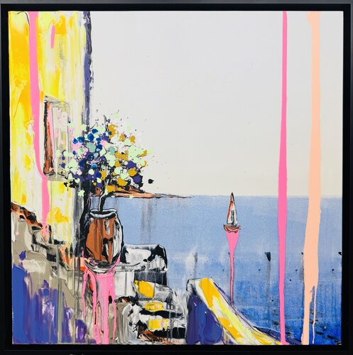 Sunlit Aegean Passage by Antoni Dragan, Painting for Sale on Select