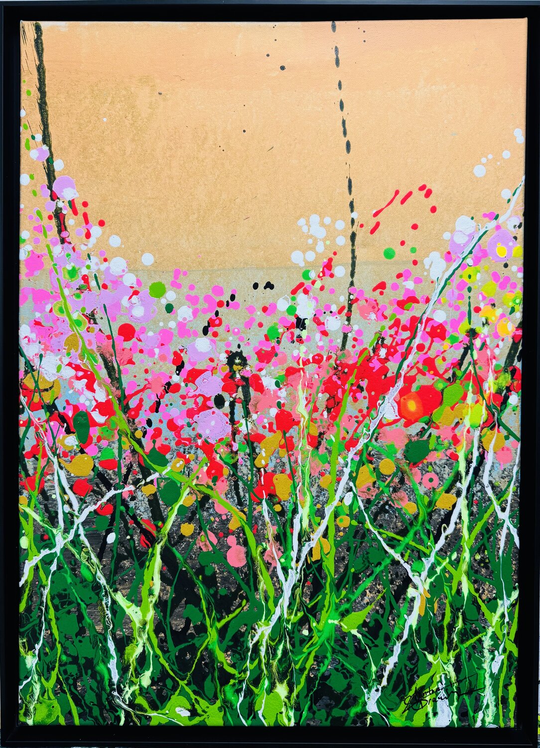 Sunset Flowers Antoni Dragan Original painting for sale