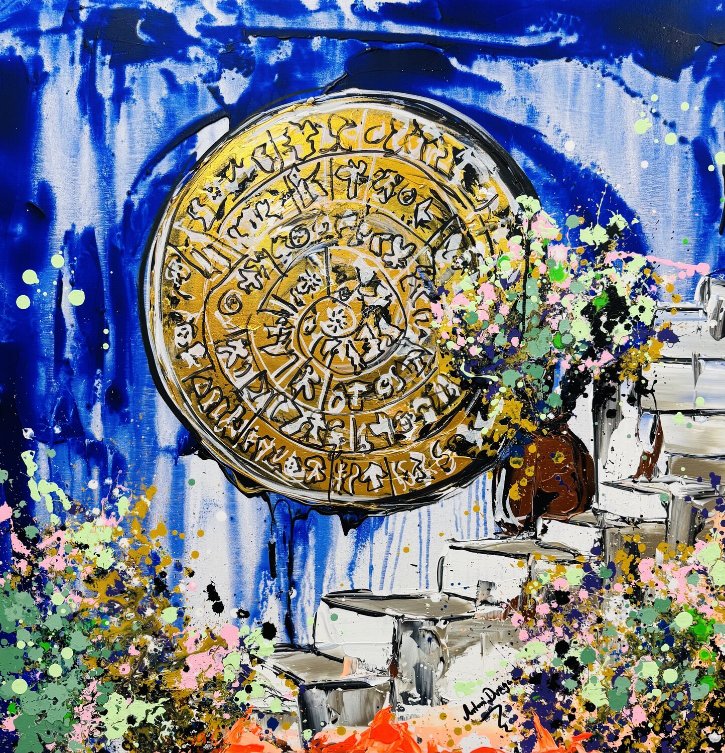 Stairway to Phaistos Antoni Dragan Original painting for sale