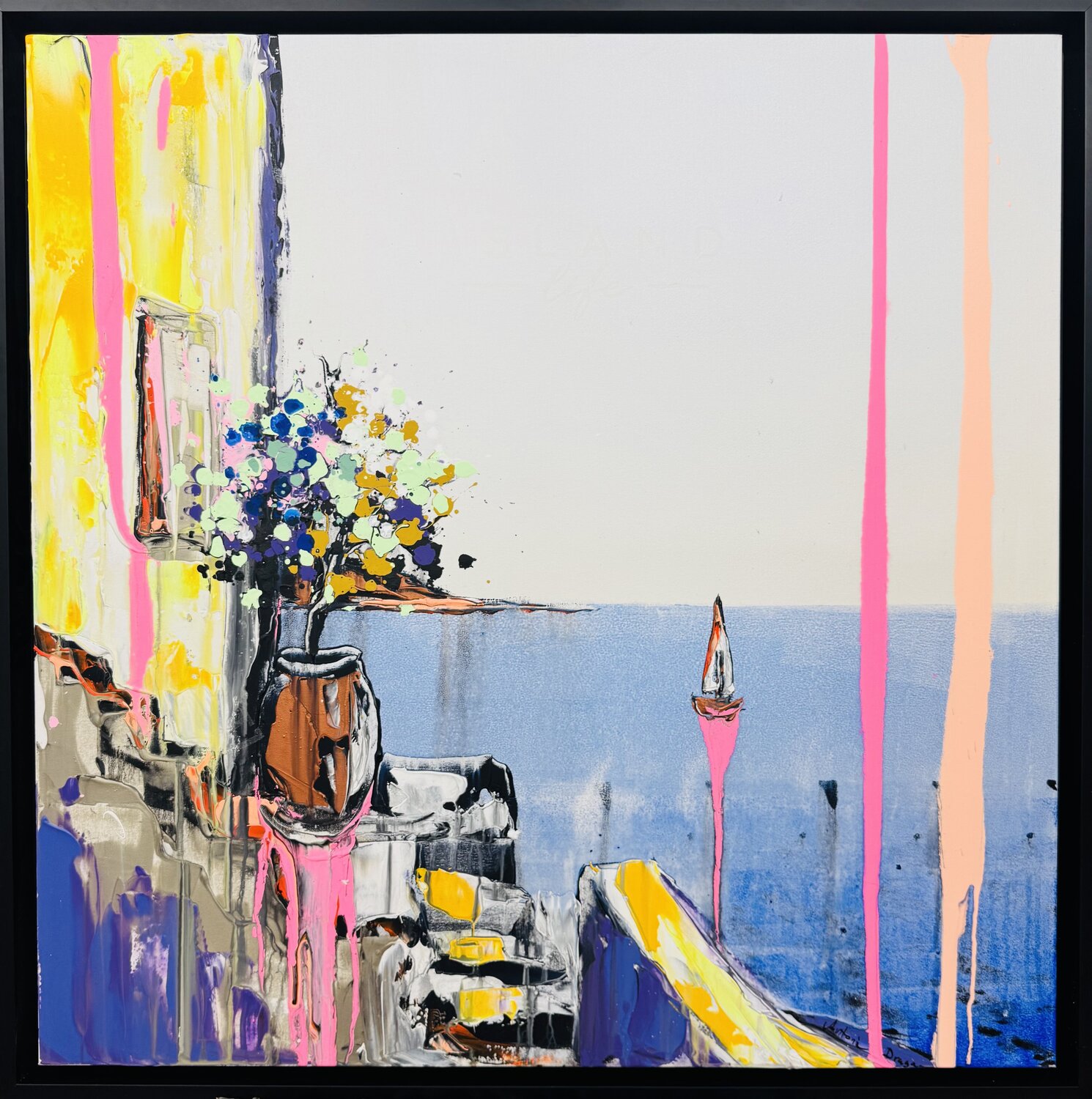 Sunlit Aegean Passage Antoni Dragan Original painting for sale