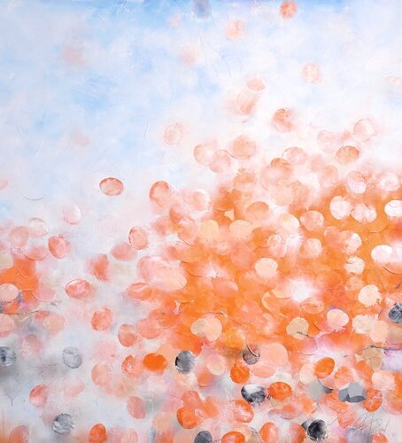 Orange Lotus by Frederic Paul, Painting for Sale on Select