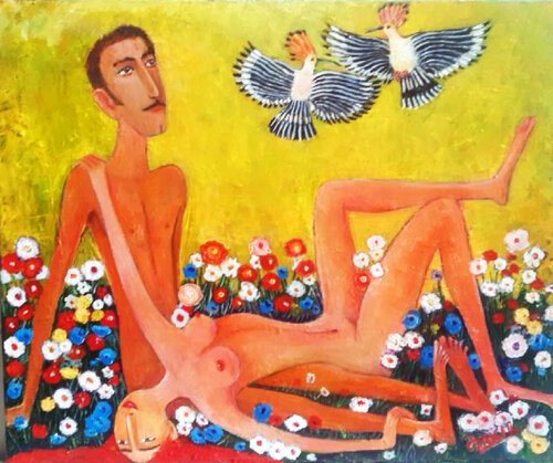 Grassplot 2023yea50x60cmOriginal Painting Oil on Canvas by Zakir Ahmedov, Painting for Sale on Select