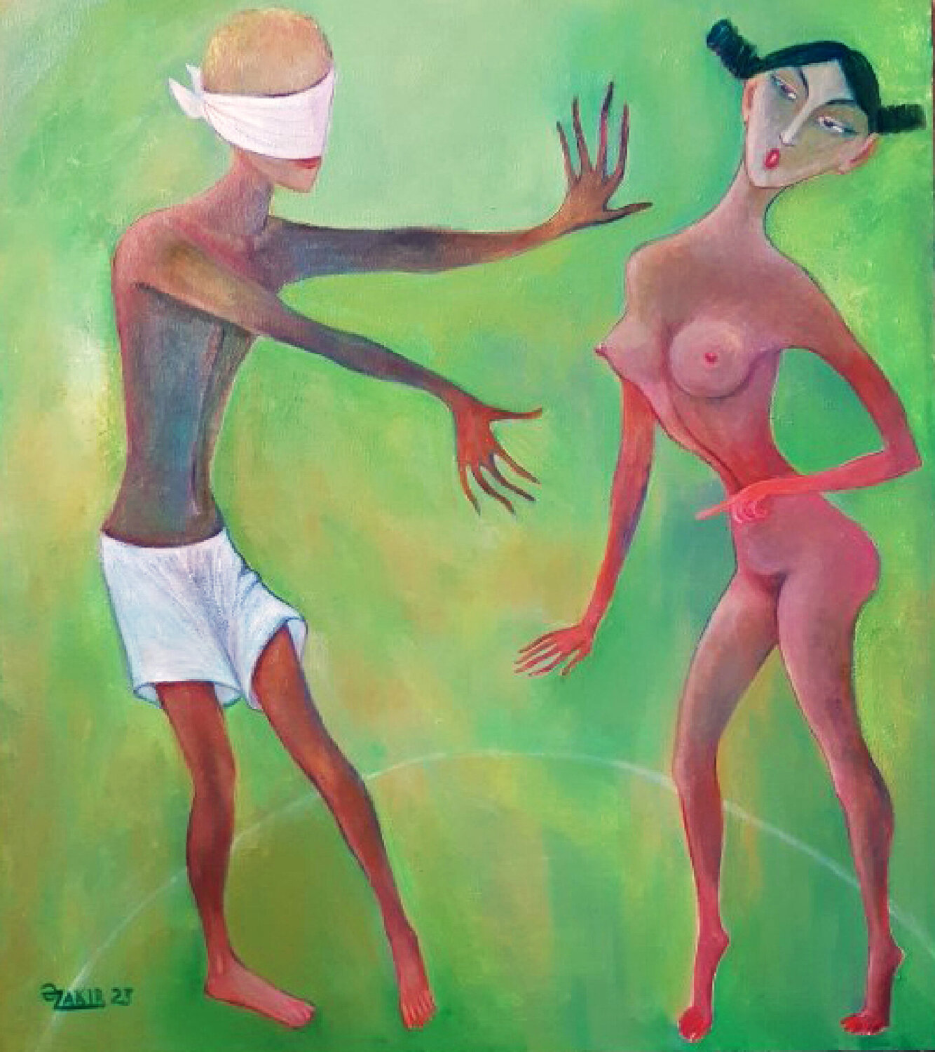 If I catch you Zakir Ahmedov Original painting for sale