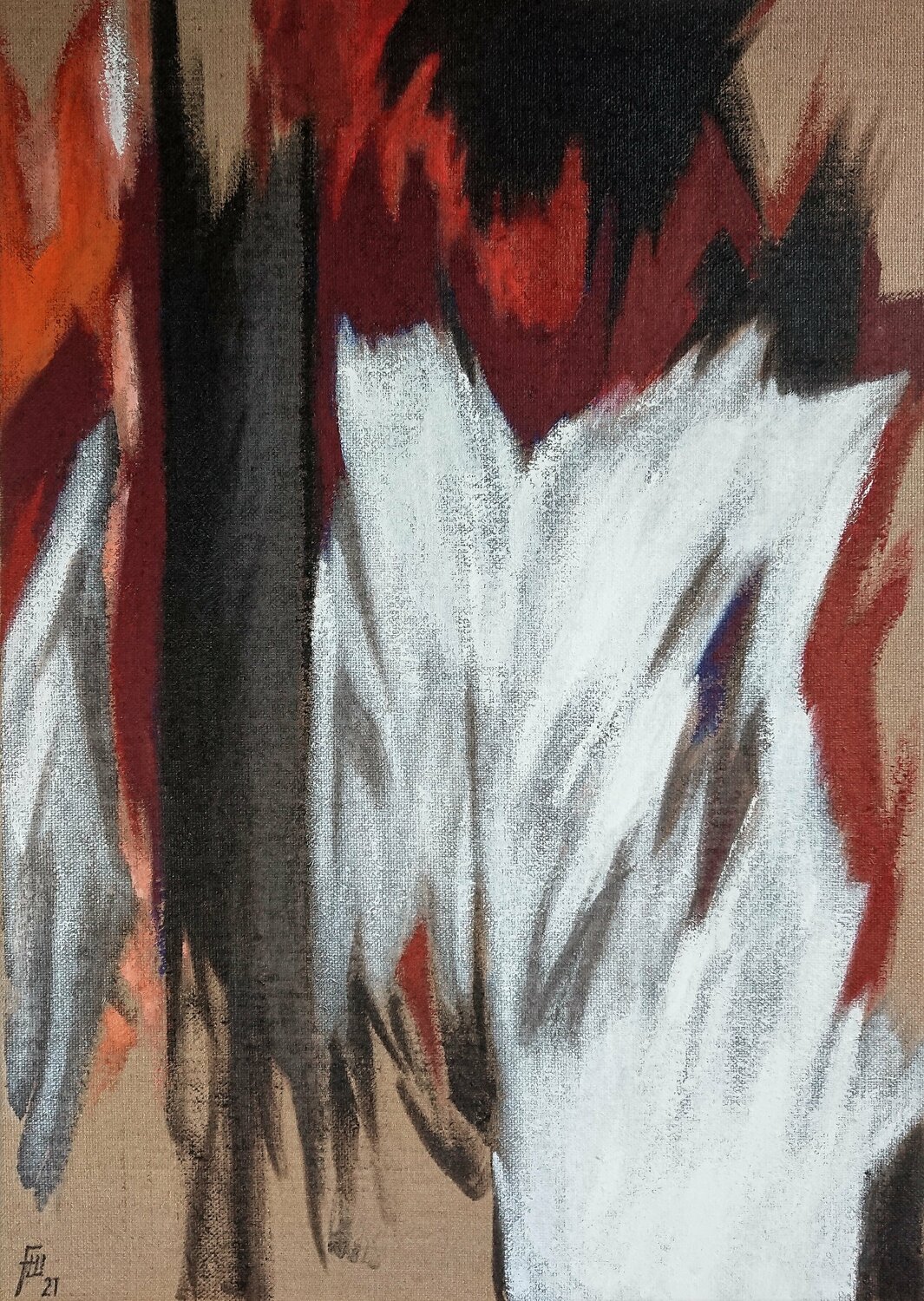 "geerdet" Klaus Feuchtinger Original painting for sale