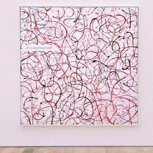 It´s a nomad nomad world (abstract conceptual art / Jackson Pollock style) by Super Pop Boy, Painting for Sale on Select