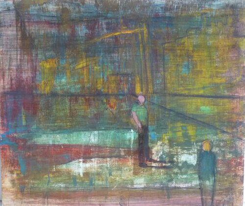 YOU AND ME,IN WIEN. by Marcos Zrihen, Painting for Sale on Select