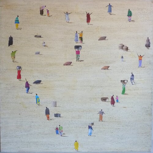 AFRICAN PARTY. by Marcos Zrihen, Painting for Sale on Select