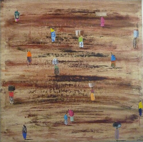BROWN AND RED AFRICA by Marcos Zrihen, Painting for Sale on Select