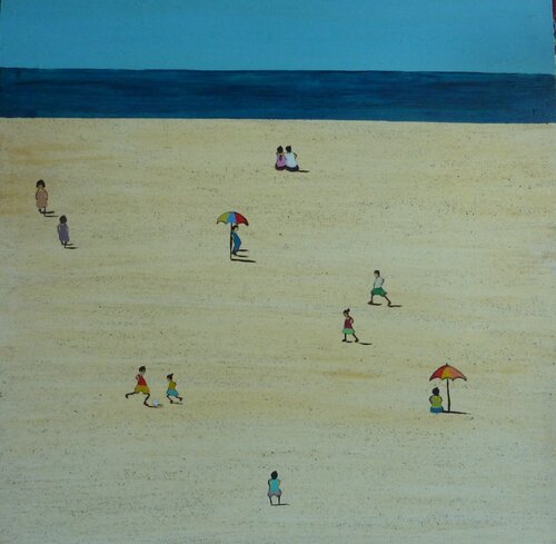 ON THE BEACH by Marcos Zrihen, Painting for Sale on Select
