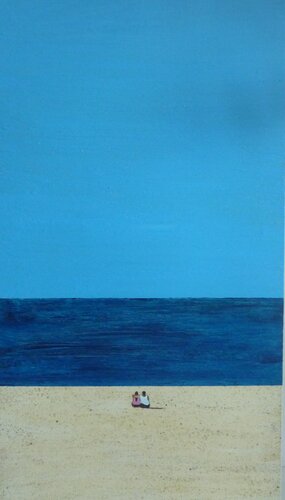 YOU AND ME BY THE SEASIDE by Marcos Zrihen, Painting for Sale on Select