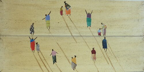 SENEGALAIS(DIPTYCH) by Marcos Zrihen, Painting for Sale on Select