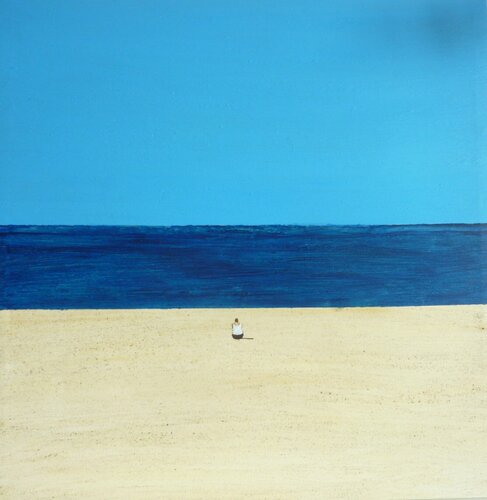 ALONE,BY THE BEACH by Marcos Zrihen, Painting for Sale on Select