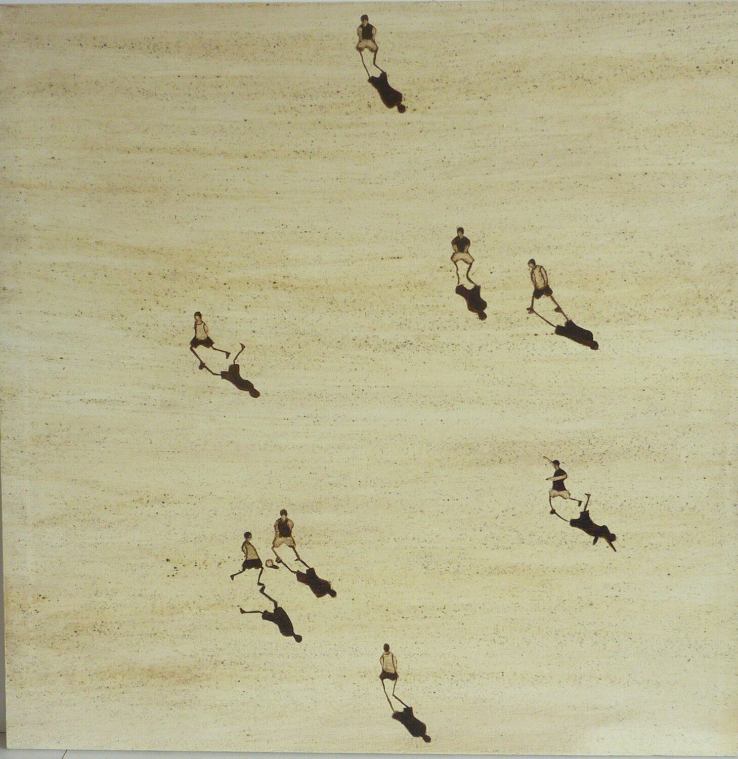 MATCH DE FOOTBALL Marcos Zrihen Original painting for sale