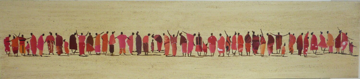 MASSAI ONLINE Marcos Zrihen Original painting for sale