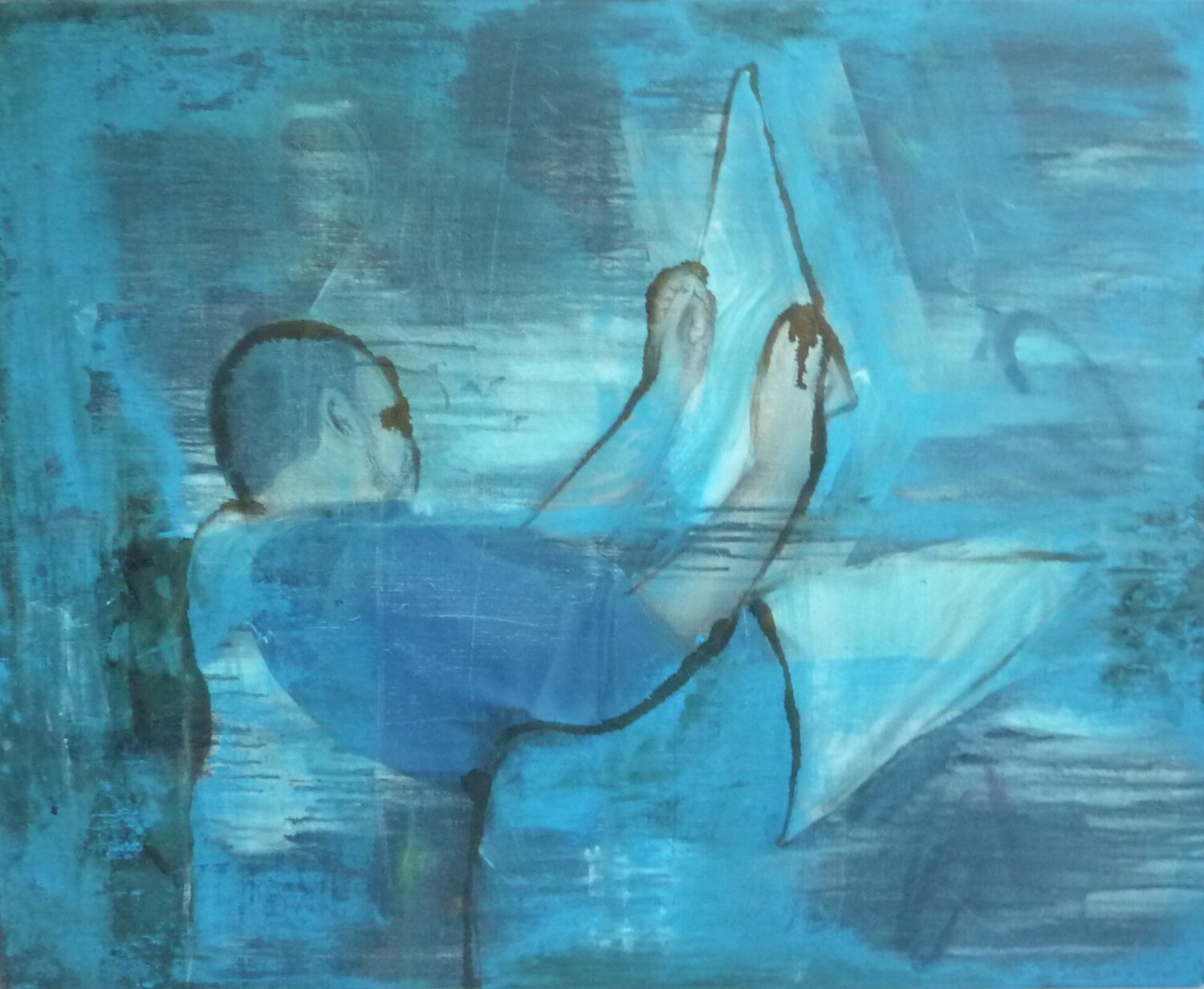 BLUE DREAM Marcos Zrihen Original painting for sale