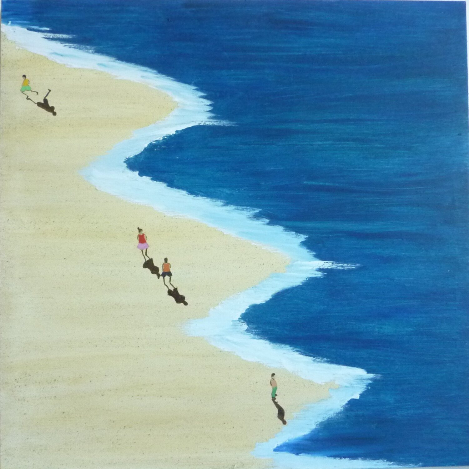 MEDITERRANEAN BEACH Marcos Zrihen Original painting for sale