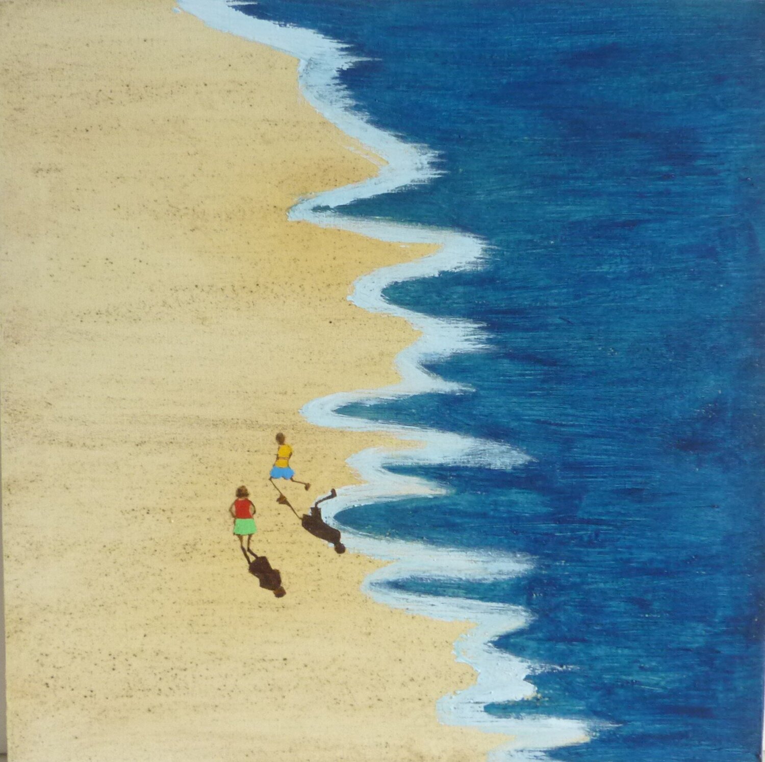 YOU AND  ME  BY THE SEA Marcos Zrihen Original painting for sale