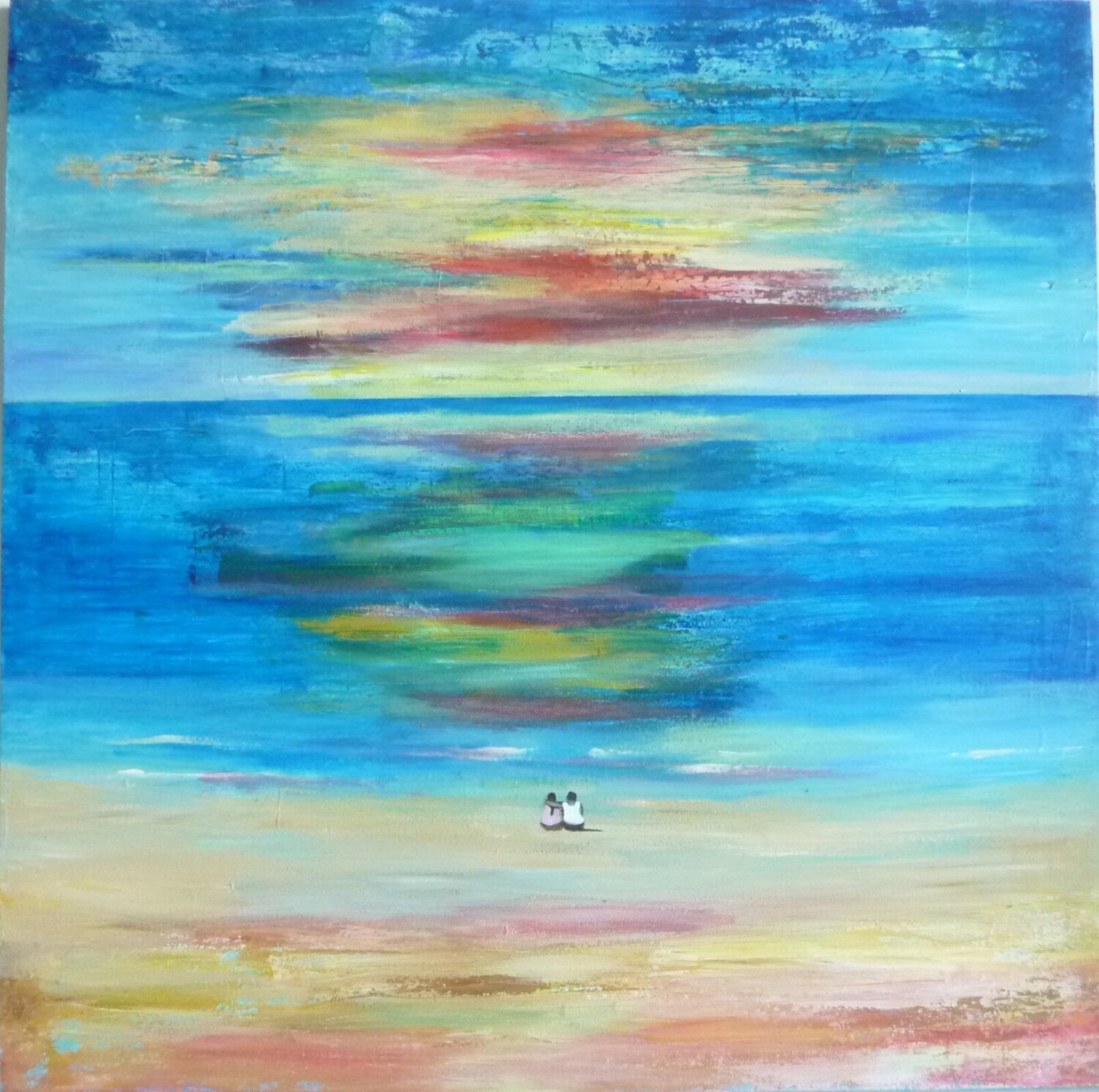 COLOURFUL LANDSCAPE Marcos Zrihen Original painting for sale