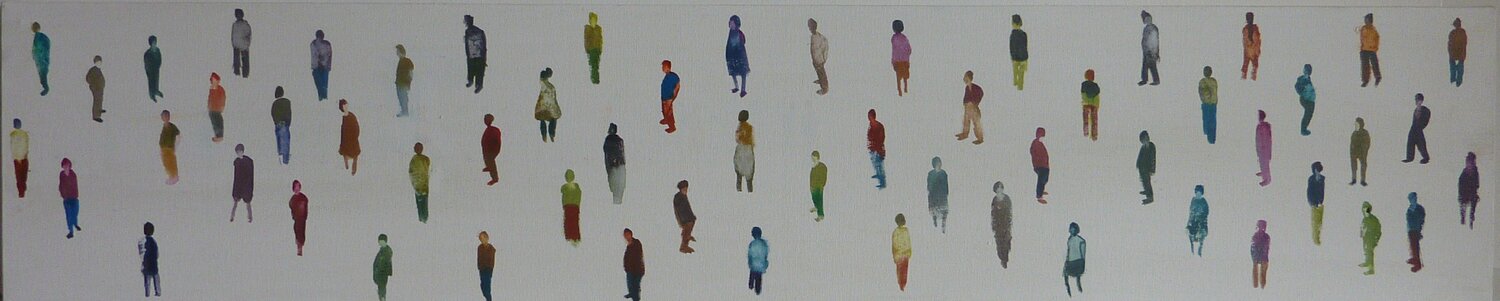 PEOPLE Marcos Zrihen Original painting for sale