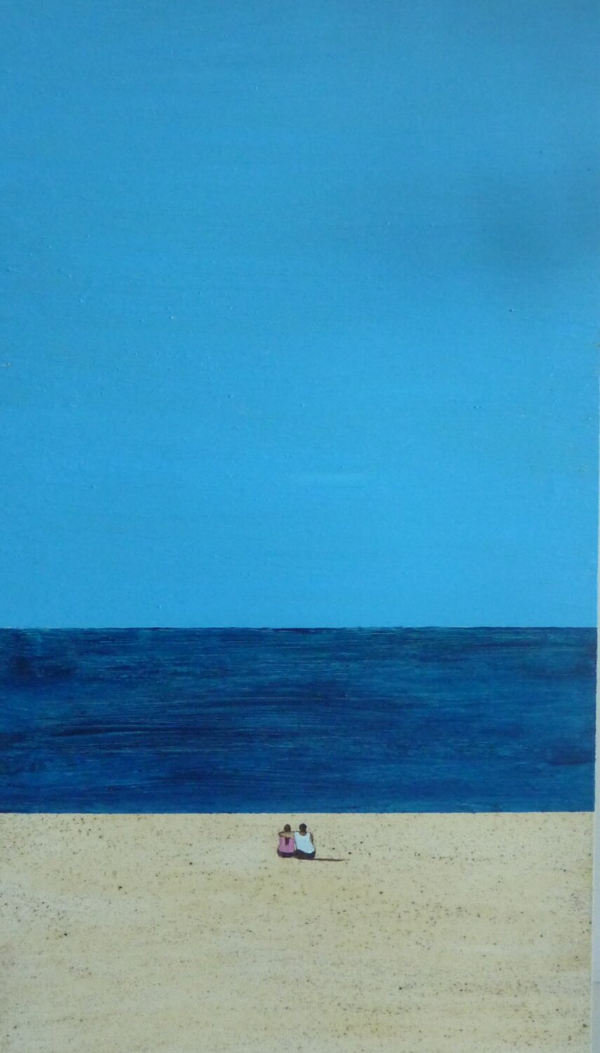 YOU AND ME BY THE SEASIDE Marcos Zrihen Original painting for sale