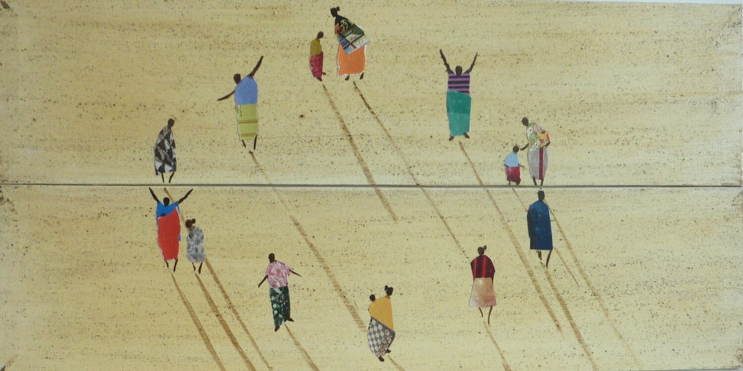 SENEGALAIS(DIPTYCH) Marcos Zrihen Original painting for sale