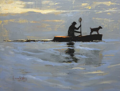 Kayak Dream by Angie Brooksby-Arcangioli, Painting for Sale on Select