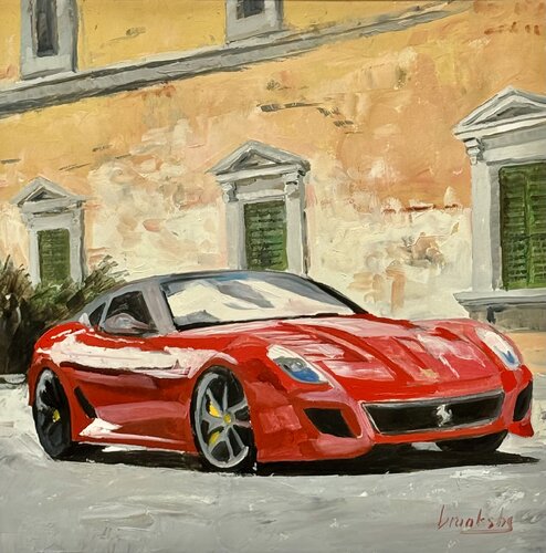 Ferrari in Toscana by Angie Brooksby-Arcangioli, Painting for Sale on Select