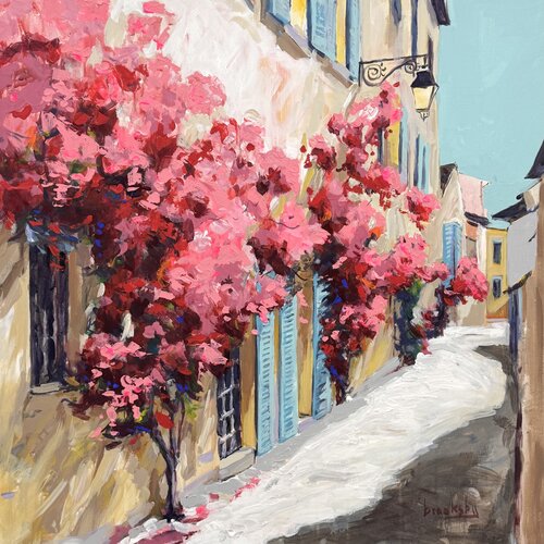 Rue Saint Claire, street in Provence by Angie Brooksby-Arcangioli, Painting for Sale on Select