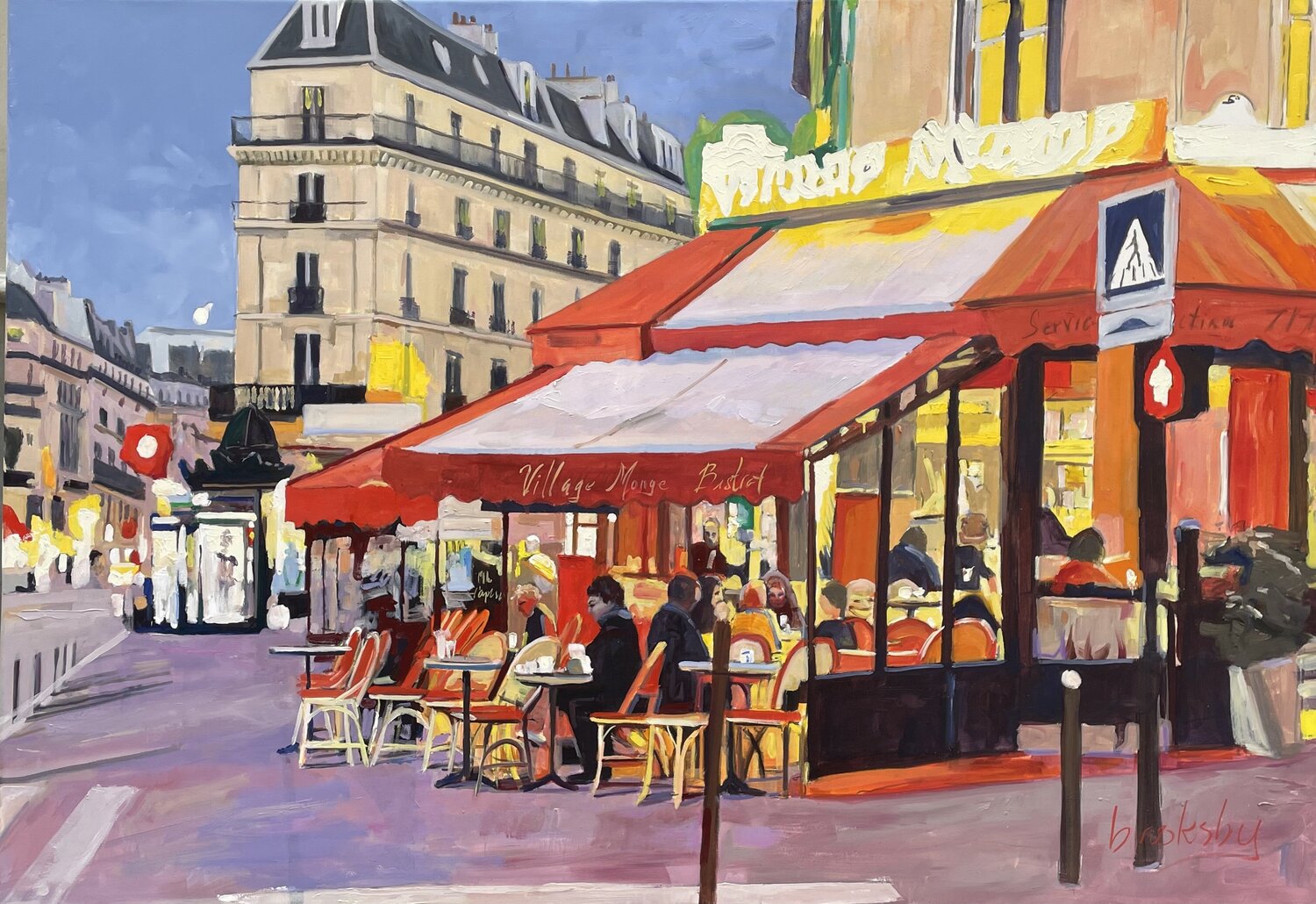 Parisian  Bistrot Angie Brooksby-Arcangioli Original painting for sale