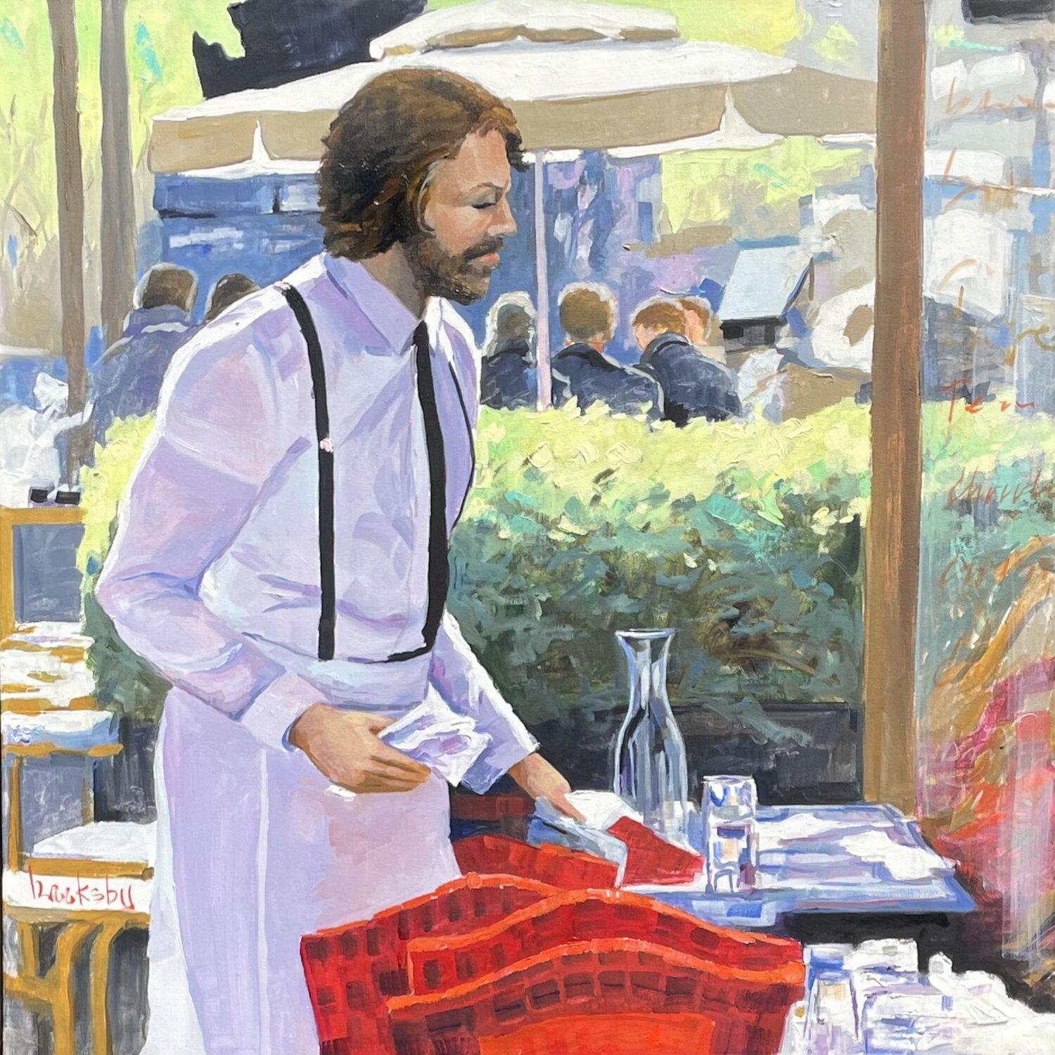 Cafe Paris Angie Brooksby-Arcangioli Original painting for sale