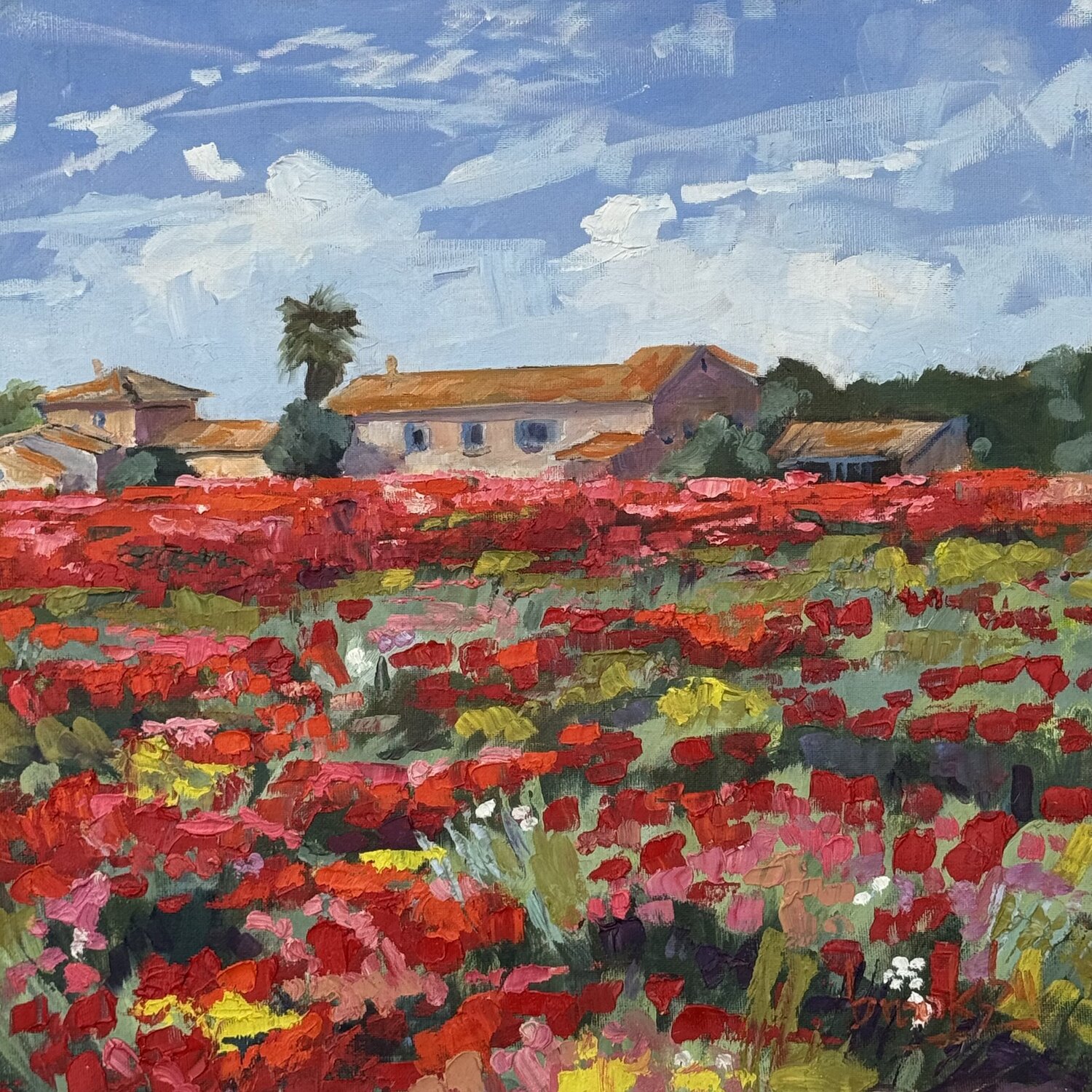 Poppy Fields Forever Angie Brooksby-Arcangioli Original painting for sale
