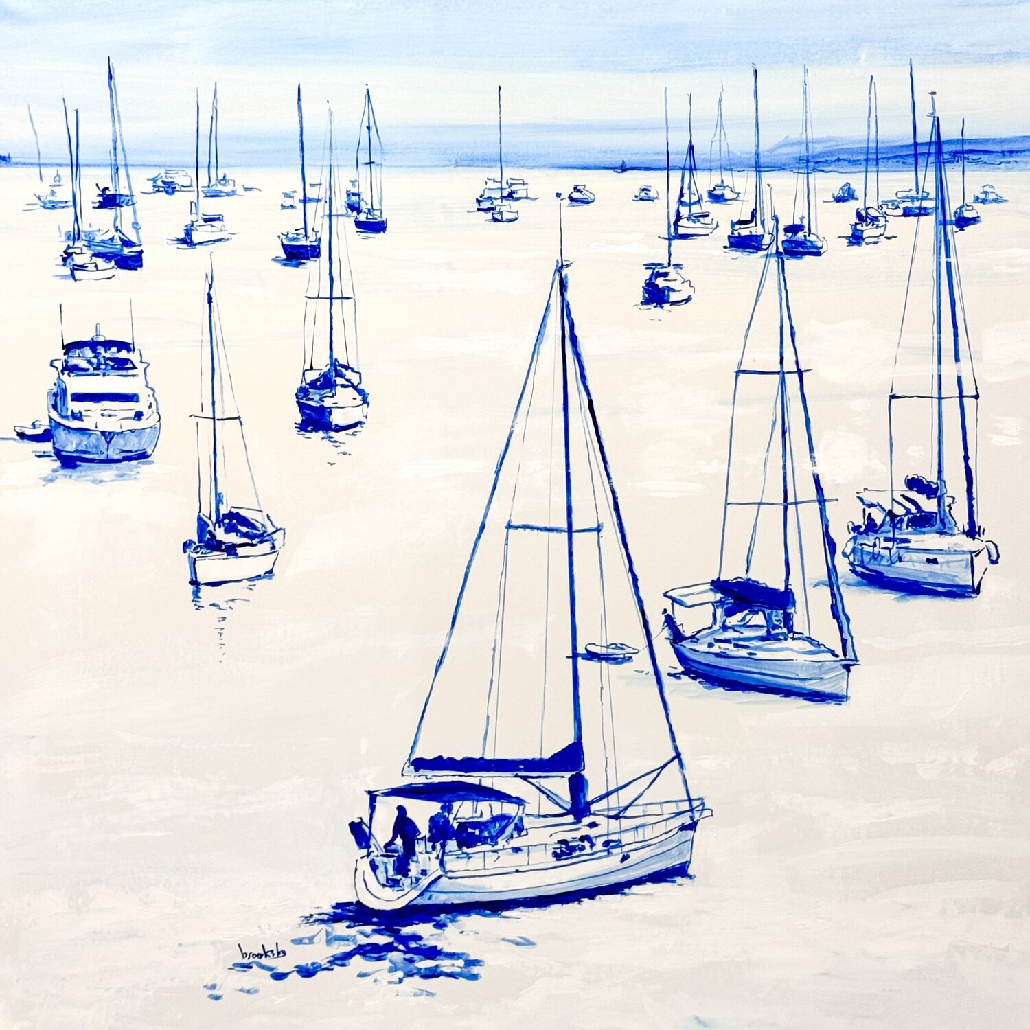 Offshore Afternoon Angie Brooksby-Arcangioli Original painting for sale