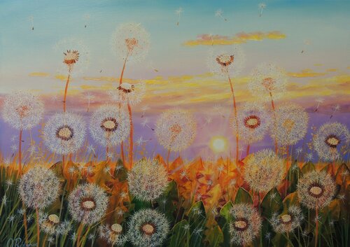 The Sun Is Hiding by Oleg Riabchuk, Painting for Sale on Select