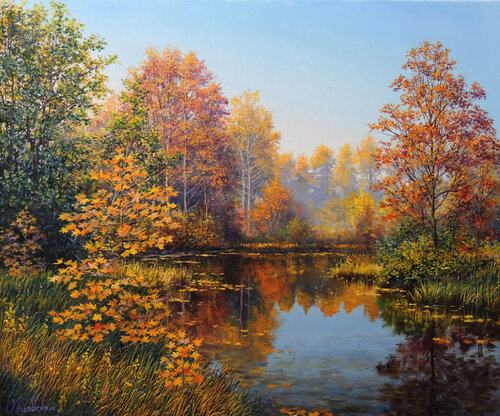 Autumn palette by Oleg Riabchuk, Painting for Sale on Select