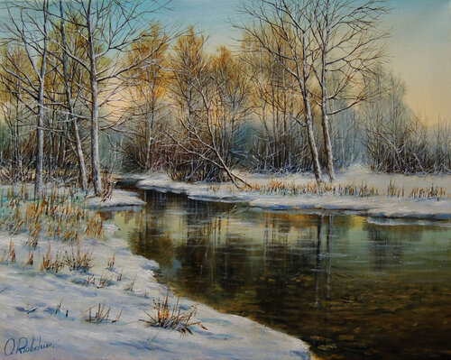 Wake Me In Spring by Oleg Riabchuk, Painting for Sale on Select
