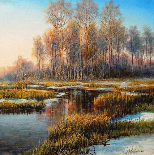Rise of the Spring by Oleg Riabchuk, Painting for Sale on Select