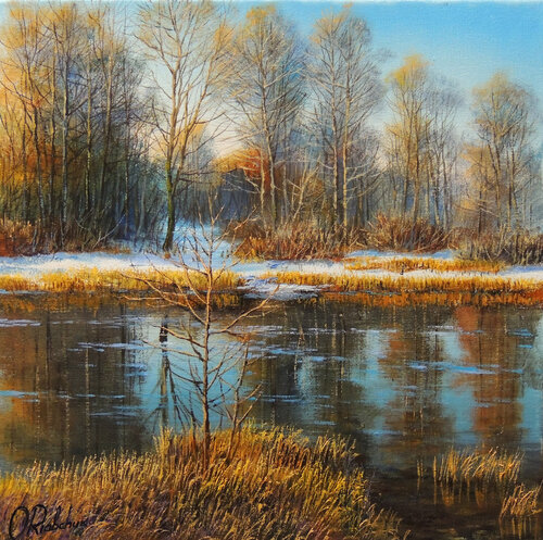 Days are getting longer by Oleg Riabchuk, Painting for Sale on Select