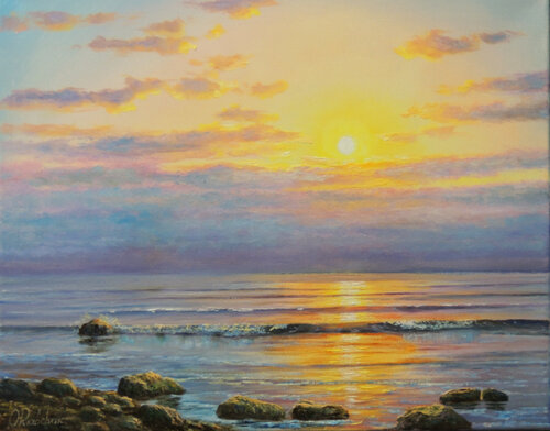 The Last Light Of Day by Oleg Riabchuk, Painting for Sale on Select