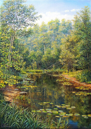 Secrets of Summer by Oleg Riabchuk, Painting for Sale on Select