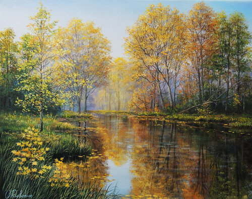 Faces of Fall by Oleg Riabchuk, Painting for Sale on Select