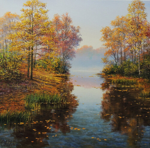 At the Gates of Autumn by Oleg Riabchuk, Painting for Sale on Select