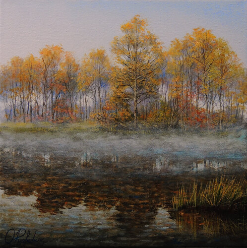 Mists of Autumn by Oleg Riabchuk, Painting for Sale on Select