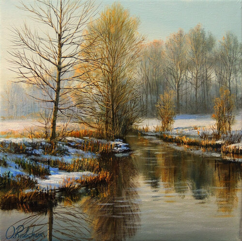 A Breath of Frost by Oleg Riabchuk, Painting for Sale on Select