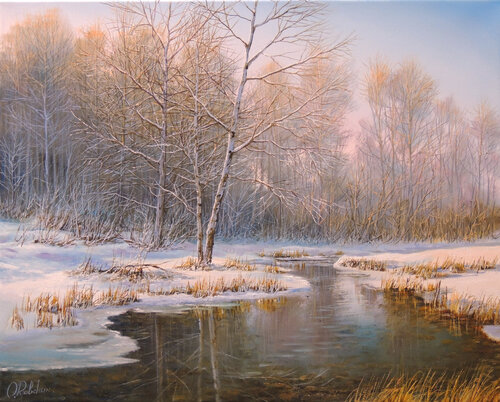 Beauty of the Cold by Oleg Riabchuk, Painting for Sale on Select