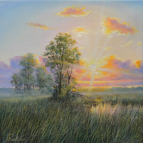 Whispers of the Sunset by Oleg Riabchuk, Painting for Sale on Select